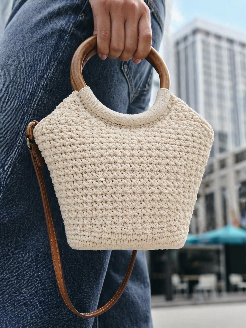 Zara Macramé bucket bag